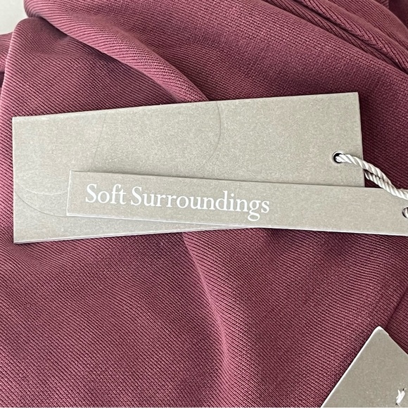 SOFT SURROUNDINGS NWT WELL BEING WIDE LEG PANTS MAROON LARGE EXTRA LARGE - Picture 4 of 11
